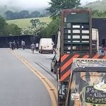 Carretas tombadas em rodovias de Minas interditam trânsito nesta quinta-feira; veja os pontos