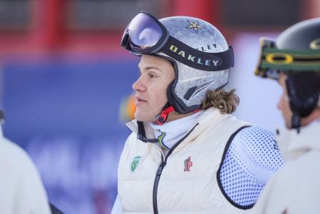 Lucas Pinheiro Braathen em preparação para disputa nos Jogos Olímpicos de Inverno Milão-Cortina