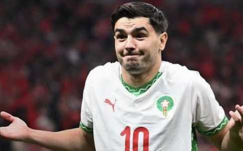Brahim Díaz em partida pelo Marrocos