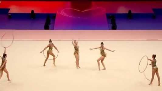 Brasil conquista vaga inédita no conjunto de ginástica rítmica