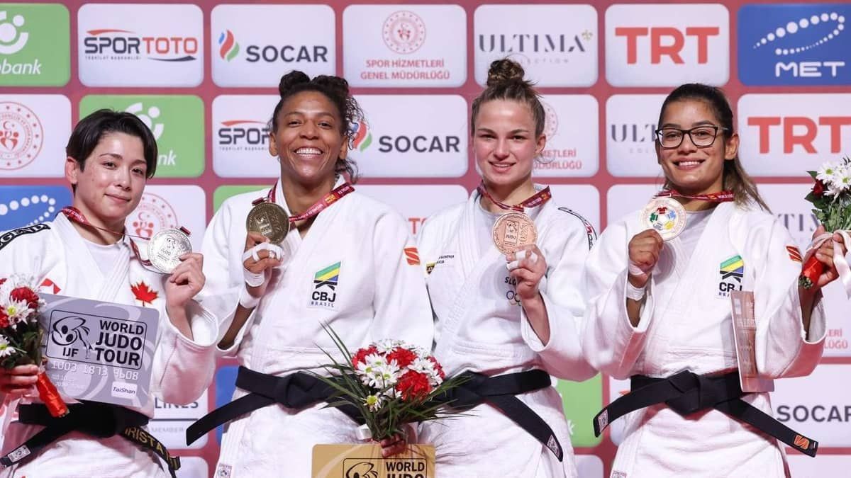 Brasil fatura quatro medalhas e fica em terceiro no Grand Slam de Judô da Turquia