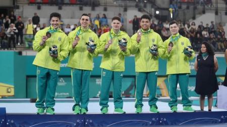 Brasil é bronze na ginástica masculina por equipes