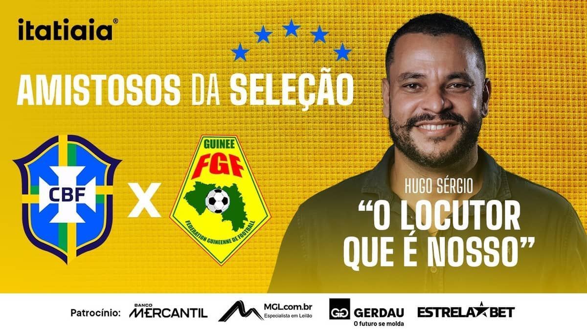 Brasil x Guiné: assista, ao vivo, à transmissão da Itatiaia