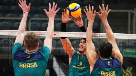 Brasil em treinamentos para o Pré-Olímpico de Vôlei