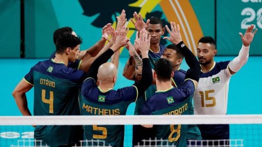 Brasil está na semifinal do vôlei masculino no Pan de Santiago