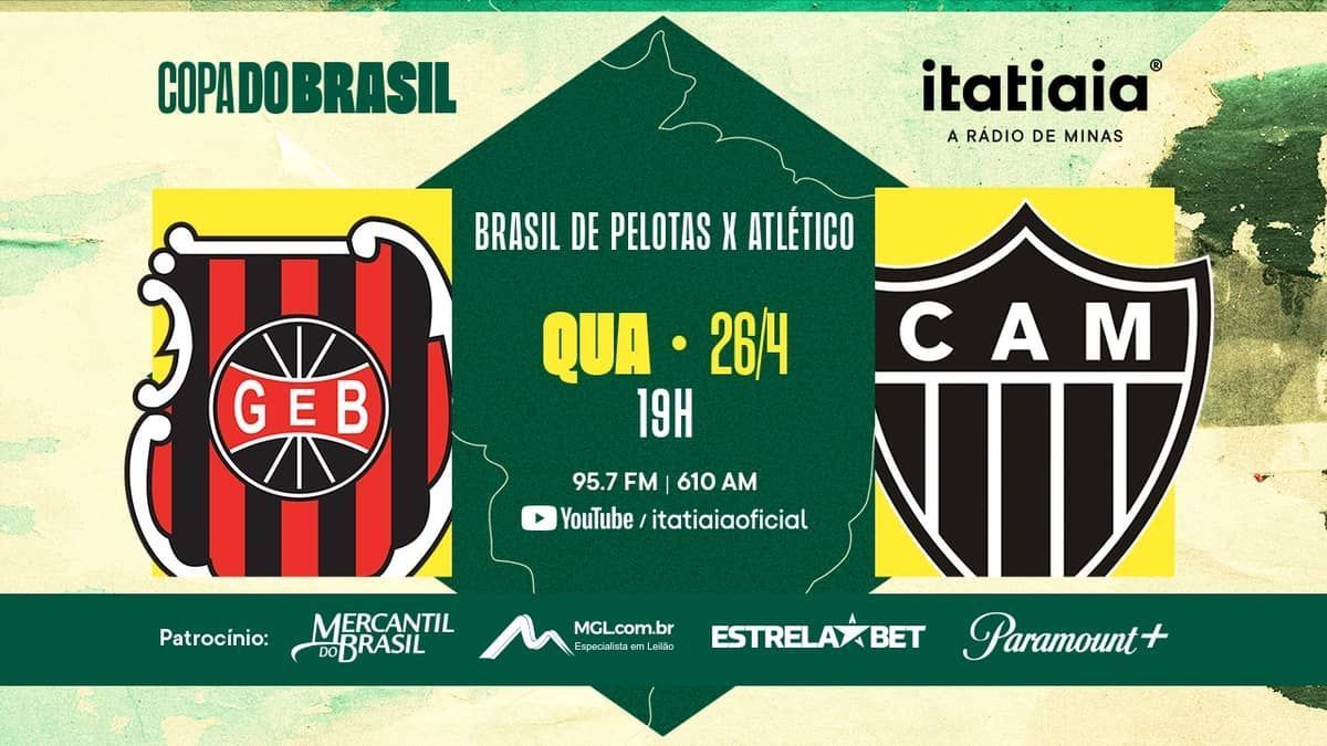 Brasil de Pelotas x Atlético: acompanhe ao vivo na Itatiaia