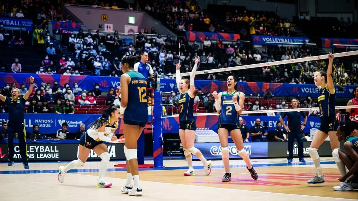 Brasil vence a segunda na Liga das Nações de Vôlei Feminino  