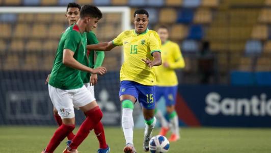 Brasil venceu o México e garantiu vaga na final do futebol masculino no Pan de Santiago