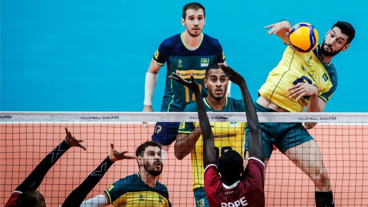 Brasil domina e vence o Catar na estreia do Pré-Olímpico de Vôlei Masculino 