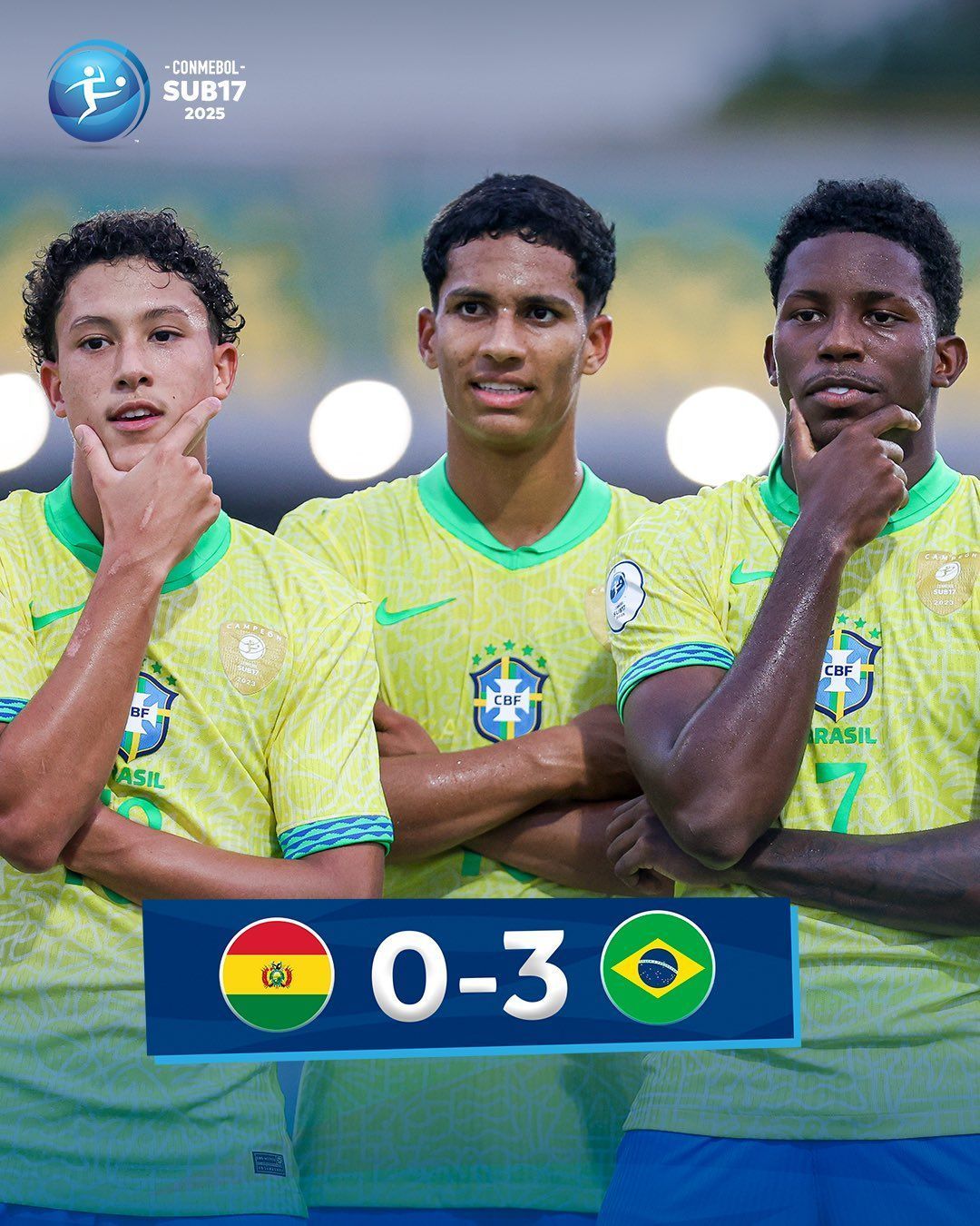 Brasil desfila diante da Bolívia e vence primeira no Sul-Americano Sub-17