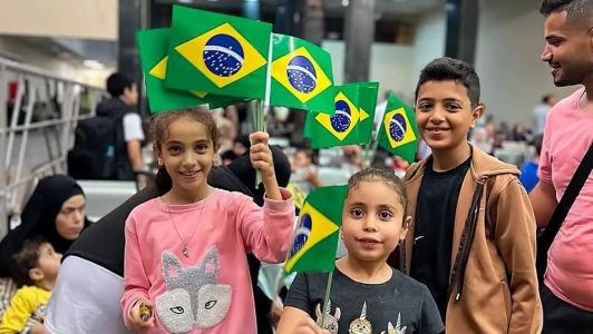 Brasileiros chegam de Gaza