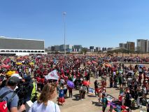 Manifestantes se reúnem em Brasília para protestar