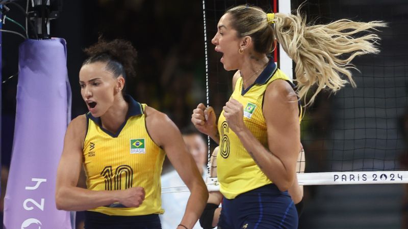 Vôlei: Gabi elogia 'agressividade' do Brasil em atropelo contra o Japão, em Paris