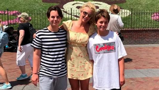 Britney Spears com os filhos, Jayden Federline e Sean Federline