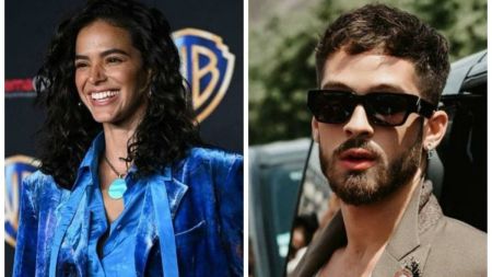 Bruna Marquezine e João Guilherme curtem festa junina juntos