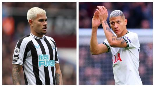 Bruno Guimarães e Richarlison se enfrentam neste domingo (23) no jogo entre Newcastle e Tottenham