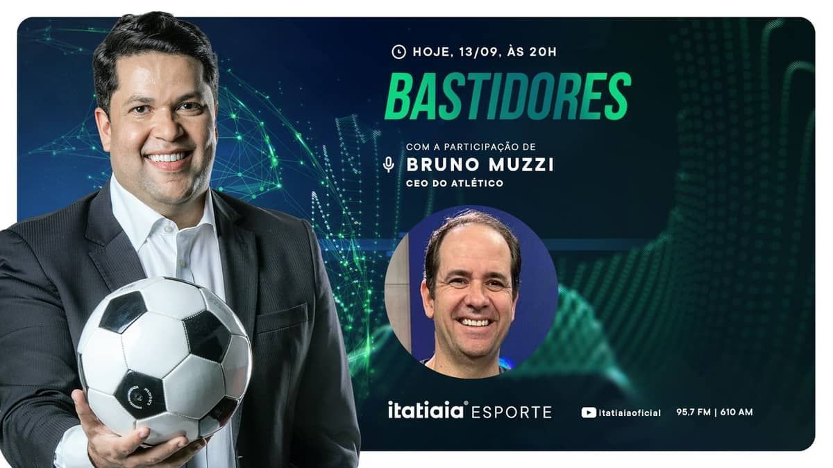 Bruno Muzzi, CEO do Atlético, é o convidado do Bastidores nesta quarta-feira (13)