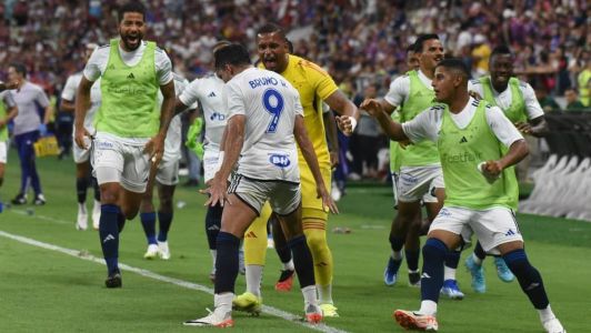 Bruno Rodrigues comemora gol da vitória sobre o Fortaleza • Staff Images/Cruzeiro