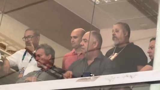 Bruno Spindel e Marcos Braz, dirigentes do Flamengo, na final da Copa do Brasil