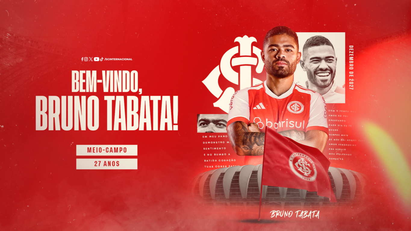 Inter anuncia contratação do meia Bruno Tabata, ex-Palmeiras