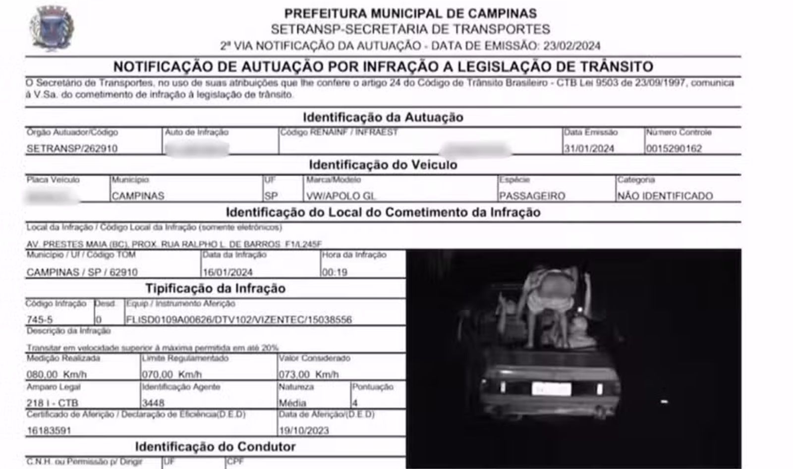 Homem abaixa as calças e mostra a bunda para câmera de radar em São Paulo