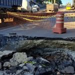 Após abertura de cratera, Av. Cardeal Eugênio Pacelli continua interditada e sem previsão de liberação 