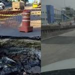 Cratera na Eugênio Pacelli é fechada após mais de 48h com pista interditada