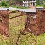 Cratera engole parte do trevo em Martins Soares (MG) e pode fechar a BR-262