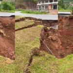 Cratera engole parte do trevo em Martins Soares (MG) e pode fechar a BR-262