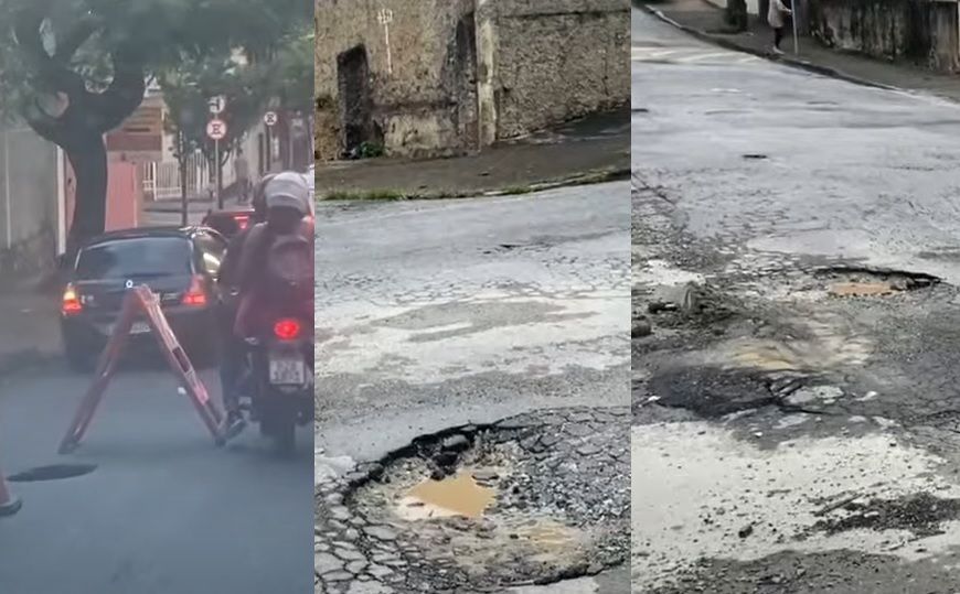 Buracos nas ruas de BH aumentam lucro de oficinas e prejuízo de motoristas