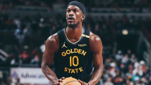 Jimmy Butler em ação pelo Golden State Warriors na NBA • Divulgação/Golden State Warriors