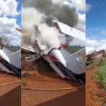 Avião com deputado e vereador faz pouso forçado e pega fogo em distrito de Porto Velho