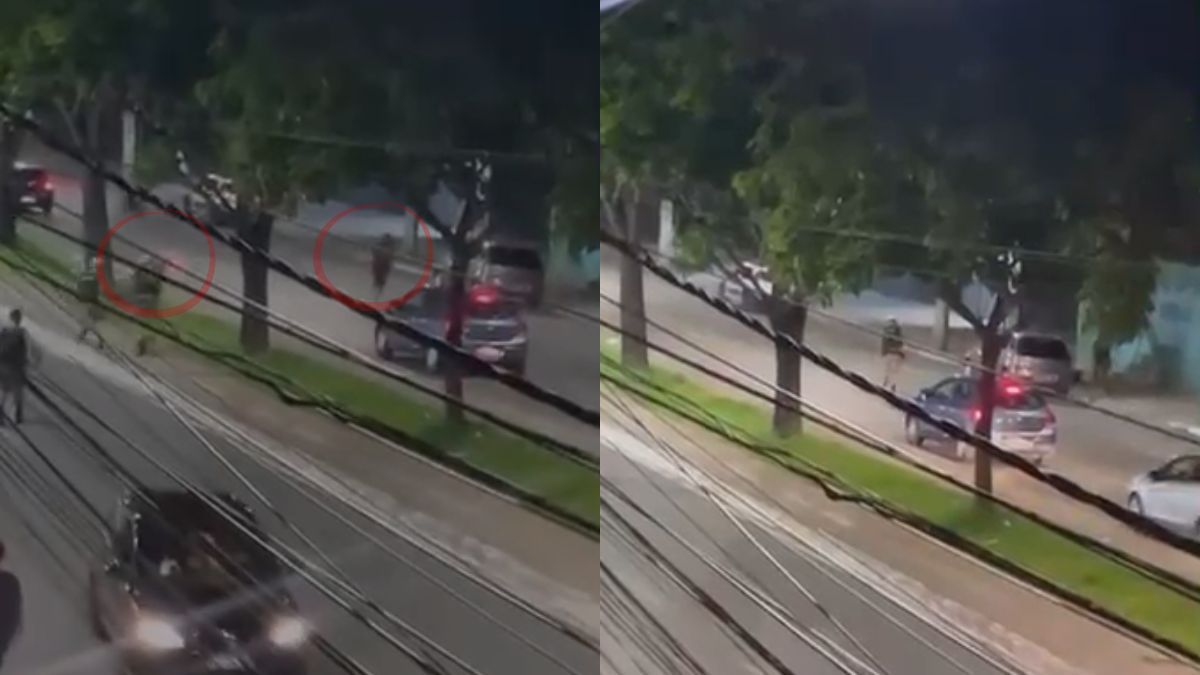 Rolezinho do grau: jovem sem CNH tenta fugir de blitz e leva tiros de borracha