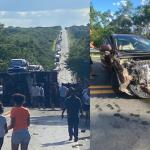 Engavetamento com nove veículos deixa três feridos na BR-135, no Norte de Minas