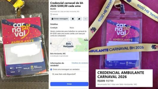 Alerta: credenciais de ambulantes do Carnaval de BH são vendidas ilegalmente por até R$ 800