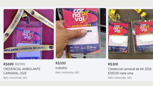 Alerta: credenciais de ambulantes do Carnaval de BH são vendidas ilegalmente por até R$ 800