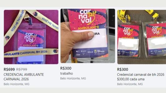 Alerta: credenciais de ambulantes do Carnaval de BH são vendidas ilegalmente por até R$ 800
