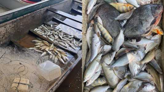Piracema: operação apreende quase 200 kg de pescado e 500 metros de redes no Pará