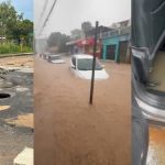 Chuva em BH destrói lojas, carros e interrompe festa no Bairro Ribeiro de Abreu