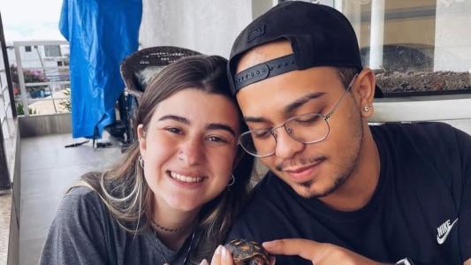 Brunna Rosas, jovem que morreu em acidente e Gabriel, seu namorado que sobreviveu