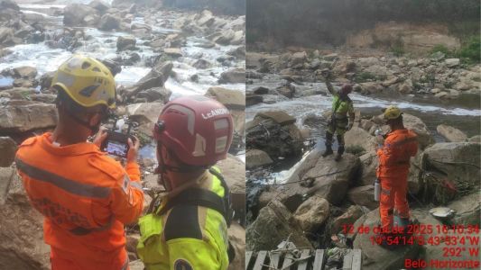 Bombeiros usam drone nas buscas por homem desaparecido no Arrudas em BH
