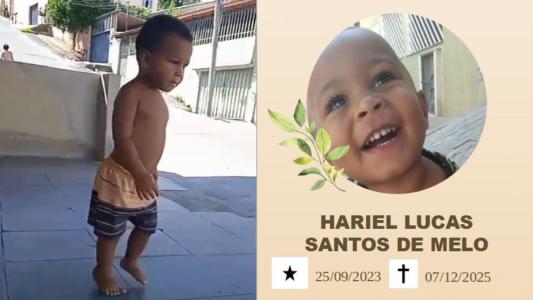 Menino de 2 anos morto após atropelamento na Grande BH será velado nesta terça (9)