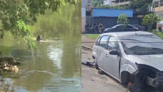 Suspeito ligado ao CV morre após cair com carro no córrego Ribeirão do Onça, em BH