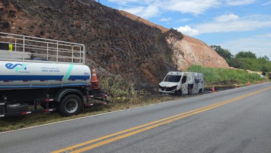 Fogo foi controlado por caminhão pipa da própria concessionária