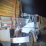 Caminhão com refrigerantes e água bate em outro carregado com eucalipto no Norte de Minas