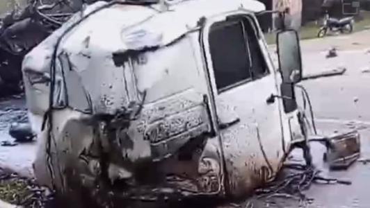 Cabine é arrancada de chassi em acidente na BR-040, em Congonhas