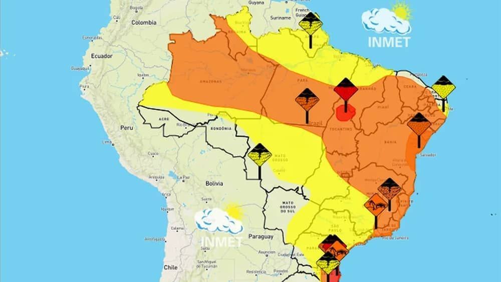 Chuva: qual a diferença entre os alertas vermelho, laranja e amarelo do Inmet?