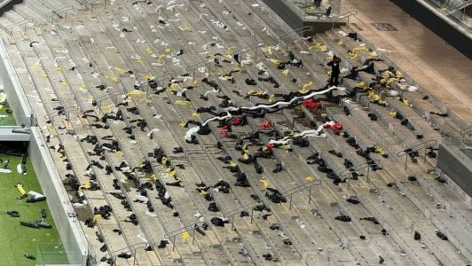 Cadeiras da Arena MRV após derrota do Atlético para o Cruzeiro