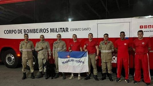 Cadela do Espiro Santos, especialista em buscas, embarca em missão de busca