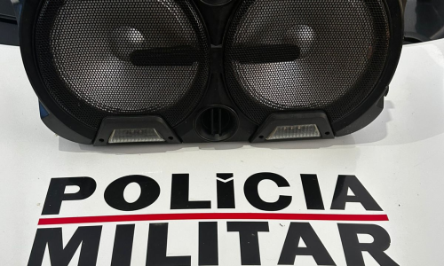 Caixa de som apreendida